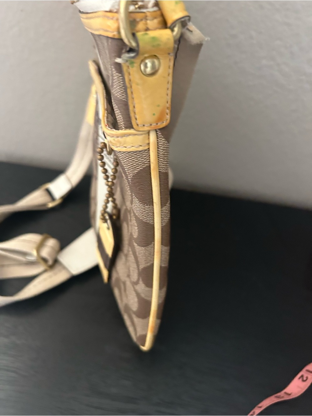 Coach Cream Plaid Interior Crossbody - Picture 2 of 13